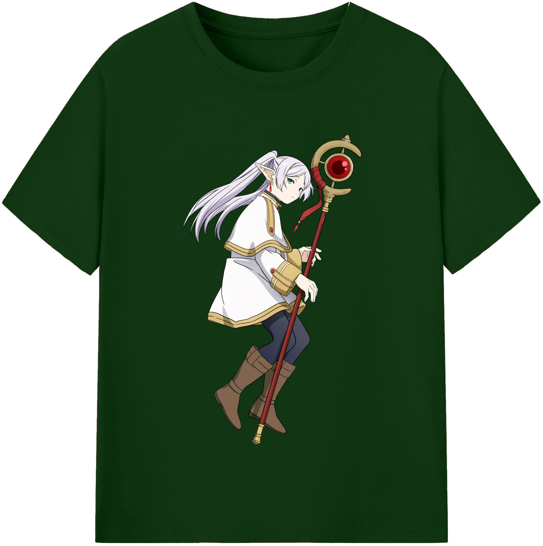 （画像用） 葬送のフリーレン Frieren 綿100％半袖Tシャツ（フロントプリント）
